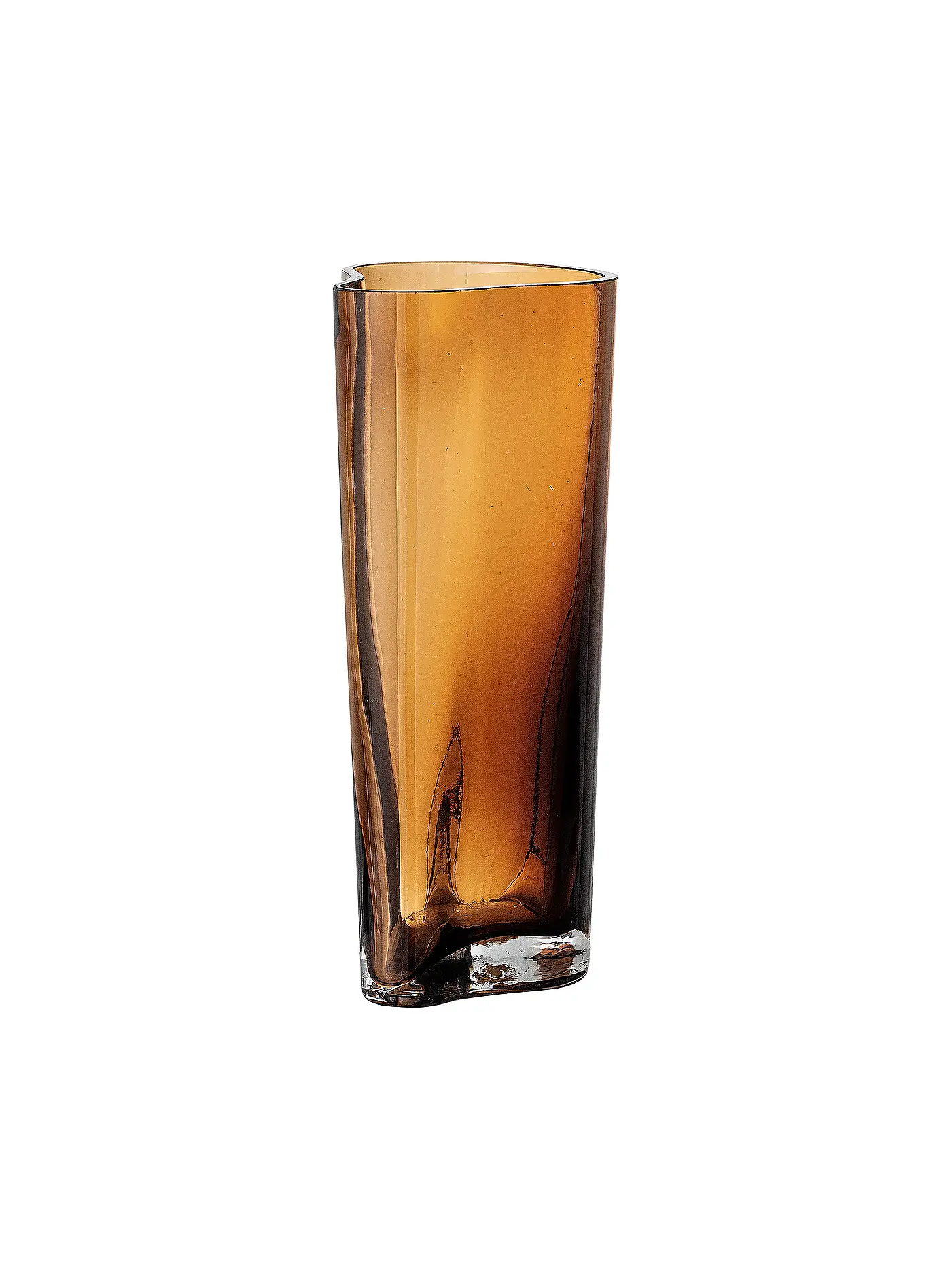 BLOOMINGVILLE | Glasvase Benia 12x20x8cm Braun | 